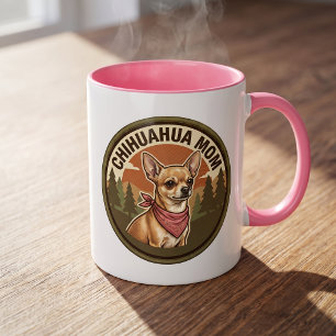 Caneca de Café Mãe de Chihuahua Presente para Mã