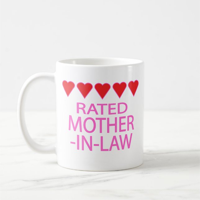 Caneca De Café Mãe de Cinco Corações (Esquerda)
