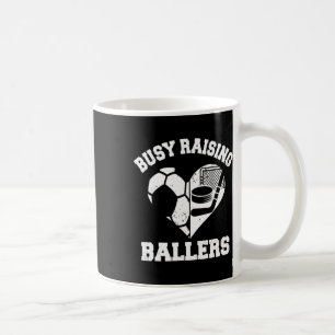 Caneca De Café Mãe de coração ocupado criando Byllers Futebol Hóq