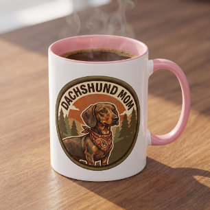 Caneca de Café Mãe de Dachshund Presente para Mã