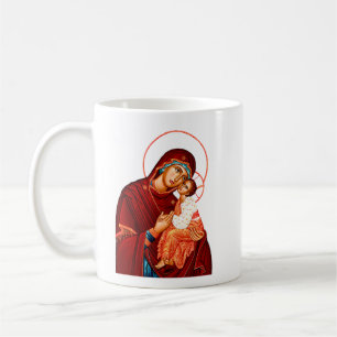 Caneca De Café Mãe de Deus, doce ícone de beijo