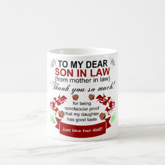 Caneca De Café Mãe de direito para filho de direito obrigado você
