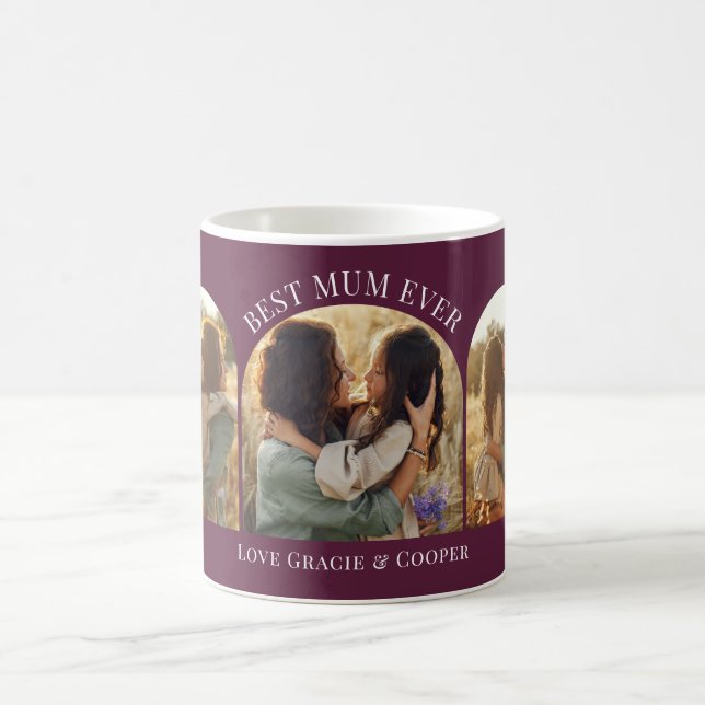 Caneca De Café Mãe de fotos multicêntricas de arco elegante (Centro)
