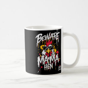 Caneca De Café Mãe de Frango Engraçada Cuidado Mamãe Galinha Aman