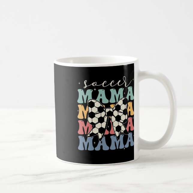 Caneca De Café Mãe de Futebol Americano Retro Groovy Futebol Amer (Direita)