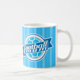 Caneca De Café Mãe de futebol azul