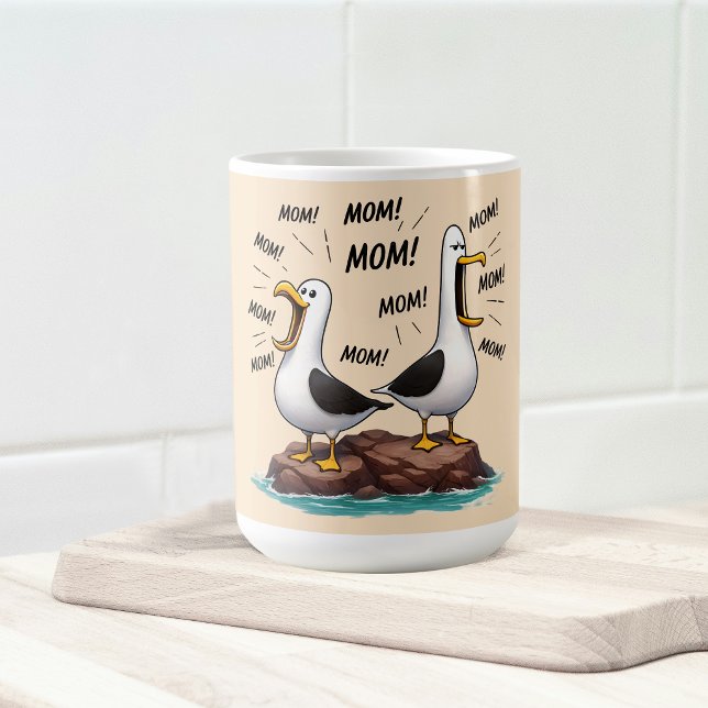 Caneca De Café Mãe de Gaivota Divertida Personalizada (Criador carregado)