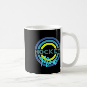 Caneca De Café Mãe de Hockey com Círculos Modernos de Hockey