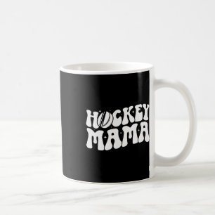 Caneca De Café Mãe de Hockey Groovy Mãe de Hockey no Gelo de um J