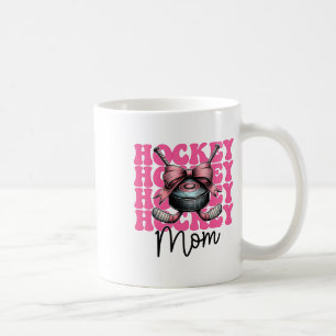 Caneca De Café Mãe de Hockey Mãe de Hockey Dia das Mães Rosa Coqu