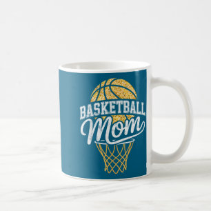 Caneca De Café Mãe de Jogador de Basquete Design de Cestas