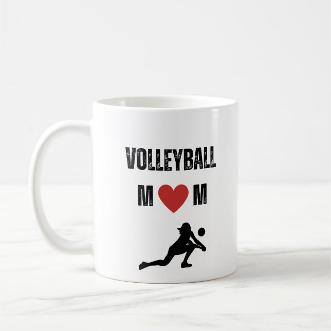 Caneca De Café Mãe de jogador de vôlei (Esquerda)
