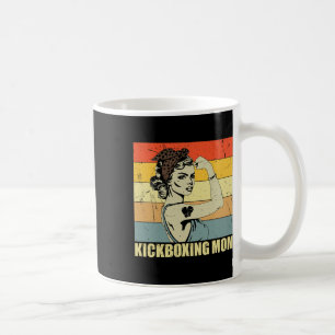 Caneca De Café Mãe de Kickboxing Retro Amante de Arte Marcial Mot