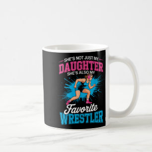 Caneca De Café Mãe de Luta Livre Engraçada Pai Filha Garota Lutad