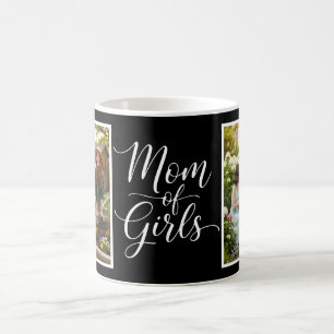 Caneca De Café Mãe de Meninas Elegante Roteiro Moderno 2 Foto Pre