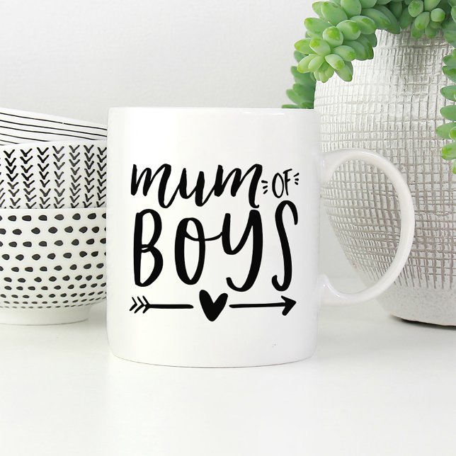 Caneca De Café Mãe de Meninos (Criador carregado)