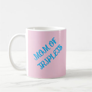 Caneca De Café Mãe De Meninos Triplets, Azul, Presente Motivacion