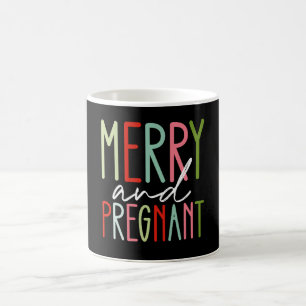 Caneca De Café Mãe de Natal Grávida e Feliz
