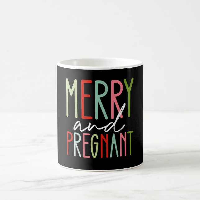 Caneca De Café Mãe de Natal Grávida e Feliz (Centro)