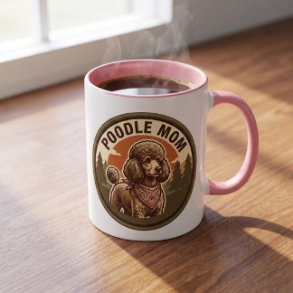 Caneca de Café Mãe de Poodle | Presente para Mãe d