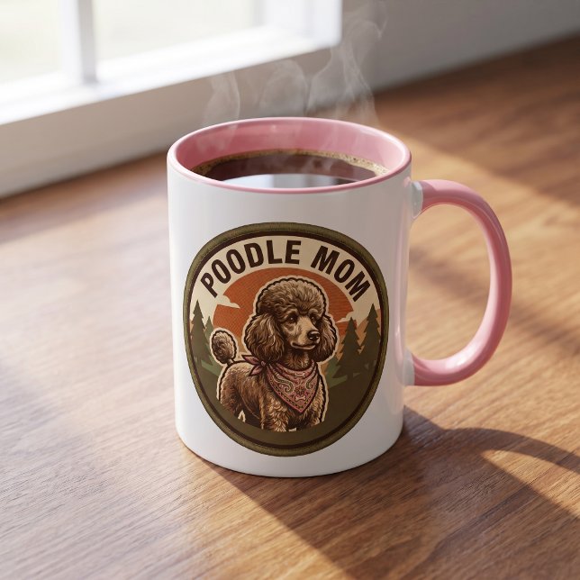 Caneca de Café Mãe de Poodle | Presente para Mãe d (Criador carregado)