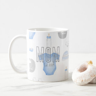 Caneca De Café Mãe de Primeira Viagem Ano de Estabelecimento Nome