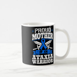 Caneca De Café Mãe De Um Guerreiro Contra A Ataxia Fita Conscient