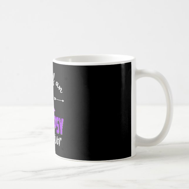 Caneca De Café Mãe de um guerreiro da epilepsia conscientização s (Direita)