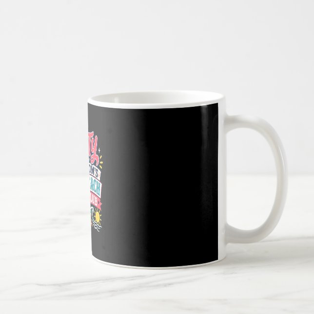 Caneca De Café Mãe de verão engraçada e salgada clube de praia fé (Direita)