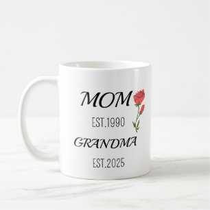 Caneca De Café Mãe Depois Avó Tipografia Família Design