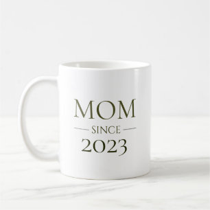 Caneca De Café Mãe Desde Personalizado Ano Minimal Maternidade