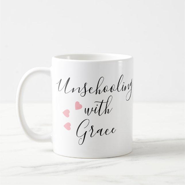 Caneca De Café Mãe Desescolarizadora Grace Hearts (Esquerda)