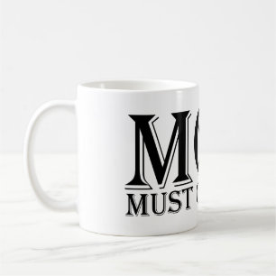 Caneca De Café MÃE (deve obedecer-me) dizendo preto
