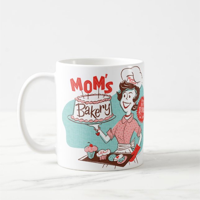 Caneca De Café Mãe - Dia de as mães Retro Mug (Esquerda)
