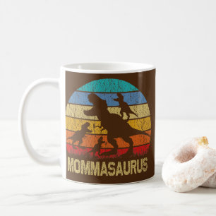 Caneca De Café Mãe Dinossauro T Rex Mommasaurus 3 crianças Famíli