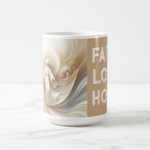 Caneca De Café Mãe Divina Bênção Entre Tons Brancos Moles
