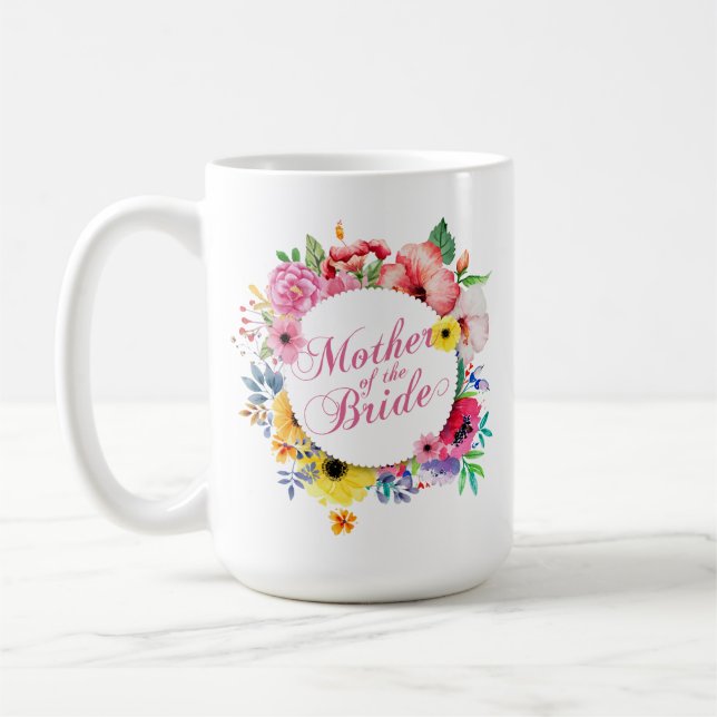 Caneca De Café Mãe do Casamento da Noiva | Mug Clássico (Esquerda)