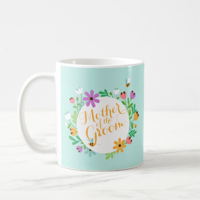 Caneca De Café Mãe do Casamento do Groom | Mug Clássico (Esquerda)