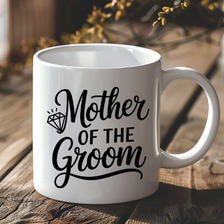 Caneca De Café Mãe do Noivo Presente de Noivado Elegante Casament