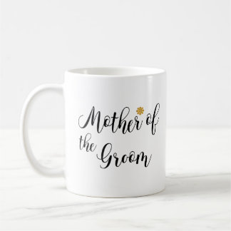 Caneca De Café Mãe do Noivo Texto Preto