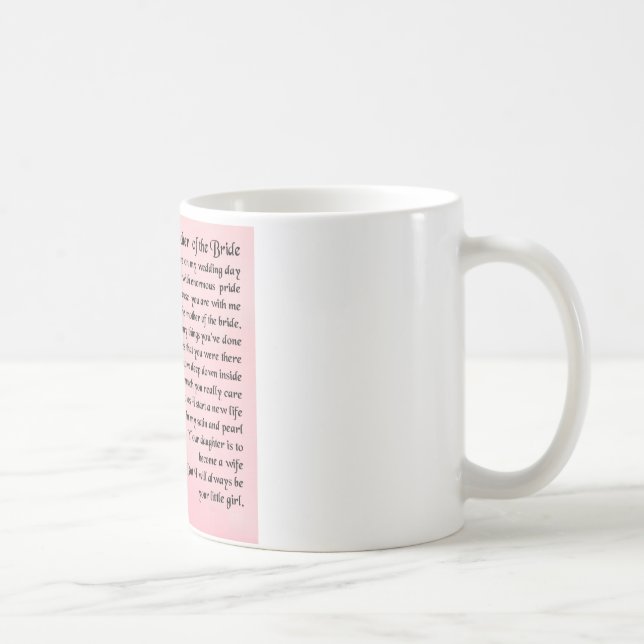 Caneca De Café Mãe do poema da noiva - rosas (Direita)
