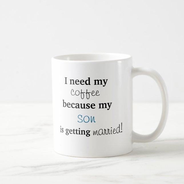 Caneca De Café Mãe do presente do noivo (Direita)