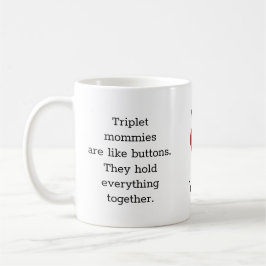 Caneca De Café Mãe Do Presente Triplets, Amo-Te, Personalizamos.