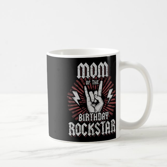 Caneca De Café Mãe do Rockstar de Aniversário Combinando Rocker R (Direita)