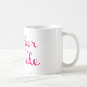 Caneca De Café Mãe do rosa quente do roteiro retro da noiva no