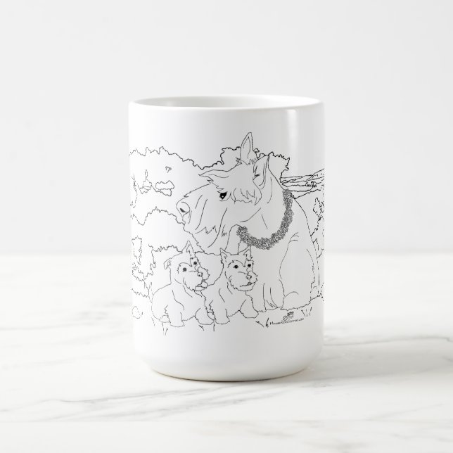 Caneca De Café Mãe do Terrier Escocês (Centro)