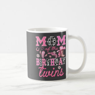 Caneca De Café Mãe dos Gêmeos de Aniversário Cowgirl Rodeio Ocide