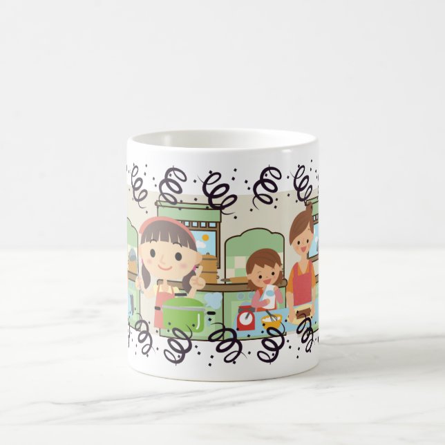 Caneca De Café Mãe e Criança Ligando o Coração (Centro)