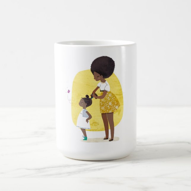 Caneca De Café Mãe e Filha Girassol Amarelo (Centro)