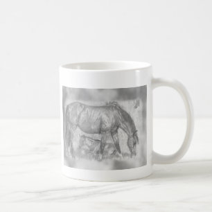 Caneca De Café Mãe e potro